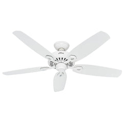 Hunter Builder Elite Energy Star 52" Ceiling Fan - Snow White - Snow White Blades