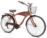 26" Margaritaville Men'S Cruiser Bike, Wood Grain Color
