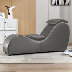 MUZZ Yoga Chair, Curved Yoga Chaise Lounge for Adults Stretching Exercising Relaxing, Chaise Lounge Chair with Adjustable Mats