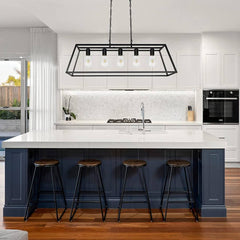 Doffin Modern Kitchen Island Lighting Farmhouse Chandelier - Black