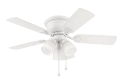 Harbor Breeze Centreville 42 - in White Indoor Flush Mount Ceiling Fan with Light 40687