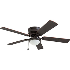 Harbor Breeze 41690 Armitage 52 - in Bronze LED Indoor Flush Mount Ceiling Fan with Light (5 - Blade)