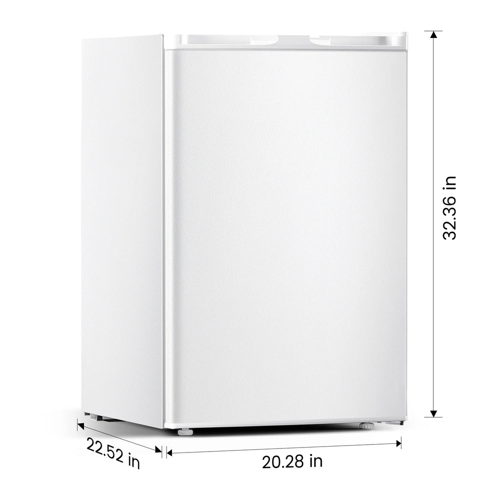KNDKO 3.2cu.ft Upright Freezer, Compact Freezer with Removable Shelves, Adjustable Thermostat for Home/Kitchen/Office, SILVER