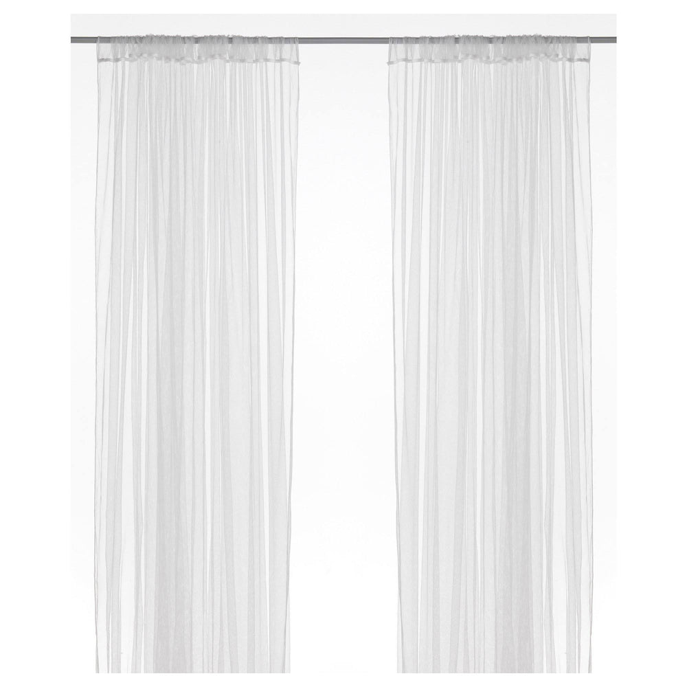 Ikea Lill Curtains Sheer Net White 2 Panels 110" x 98" Canopy Room Divider Voile