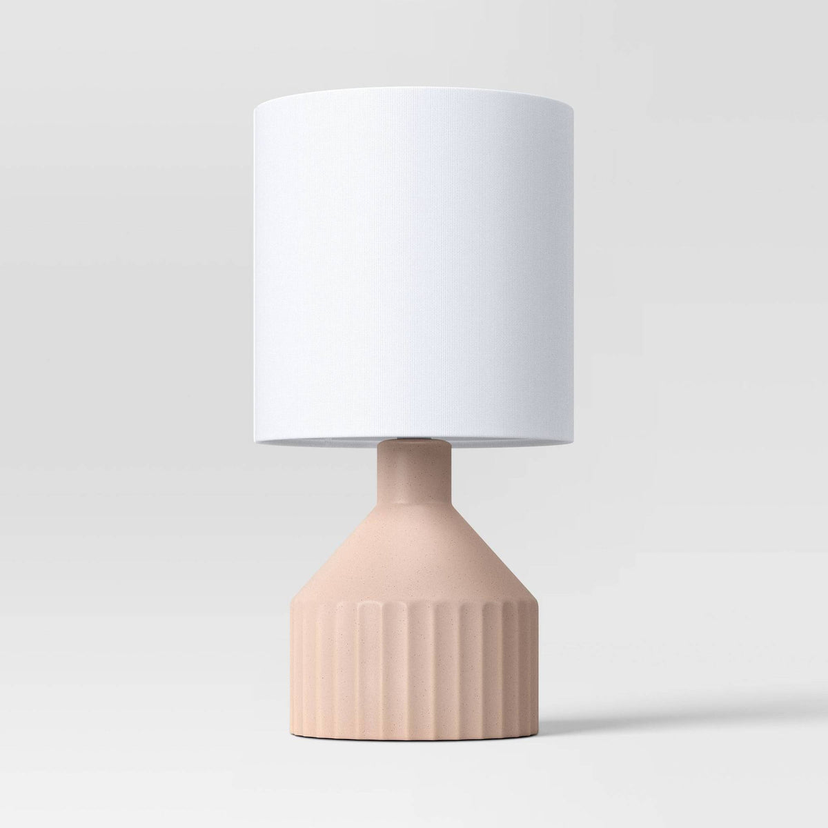 Ribbed Ceramic Mini Table Lamp Pink - Threshold