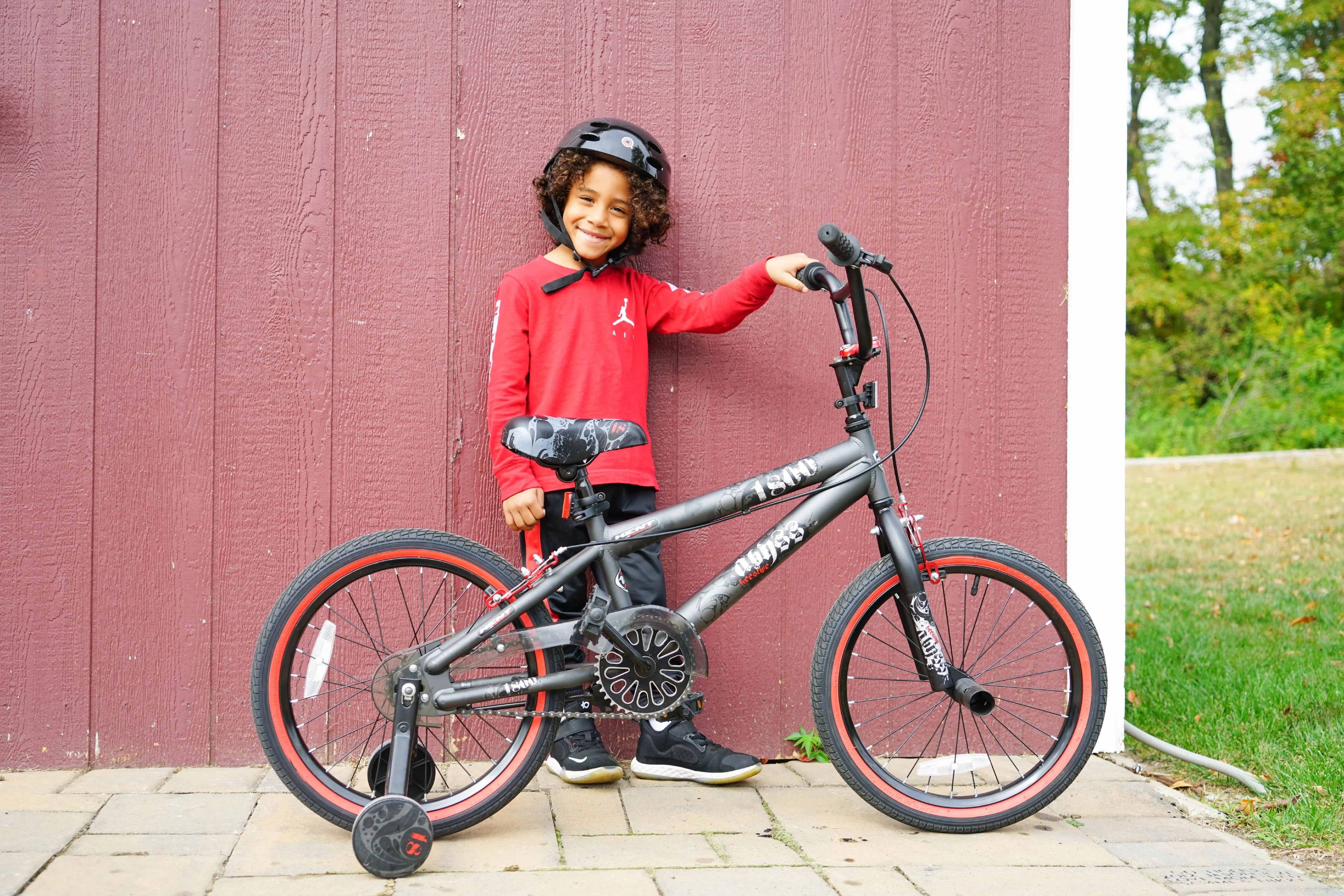 18 In. Abyss Boy'S Freestyle BMX Bike, Charcoal Gray