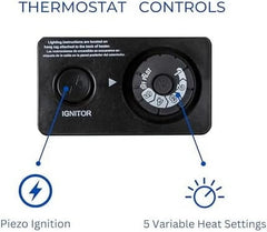 ML100TBAHR Ventless Propane Gas Blue Flame Space Heater with Thermostat Control