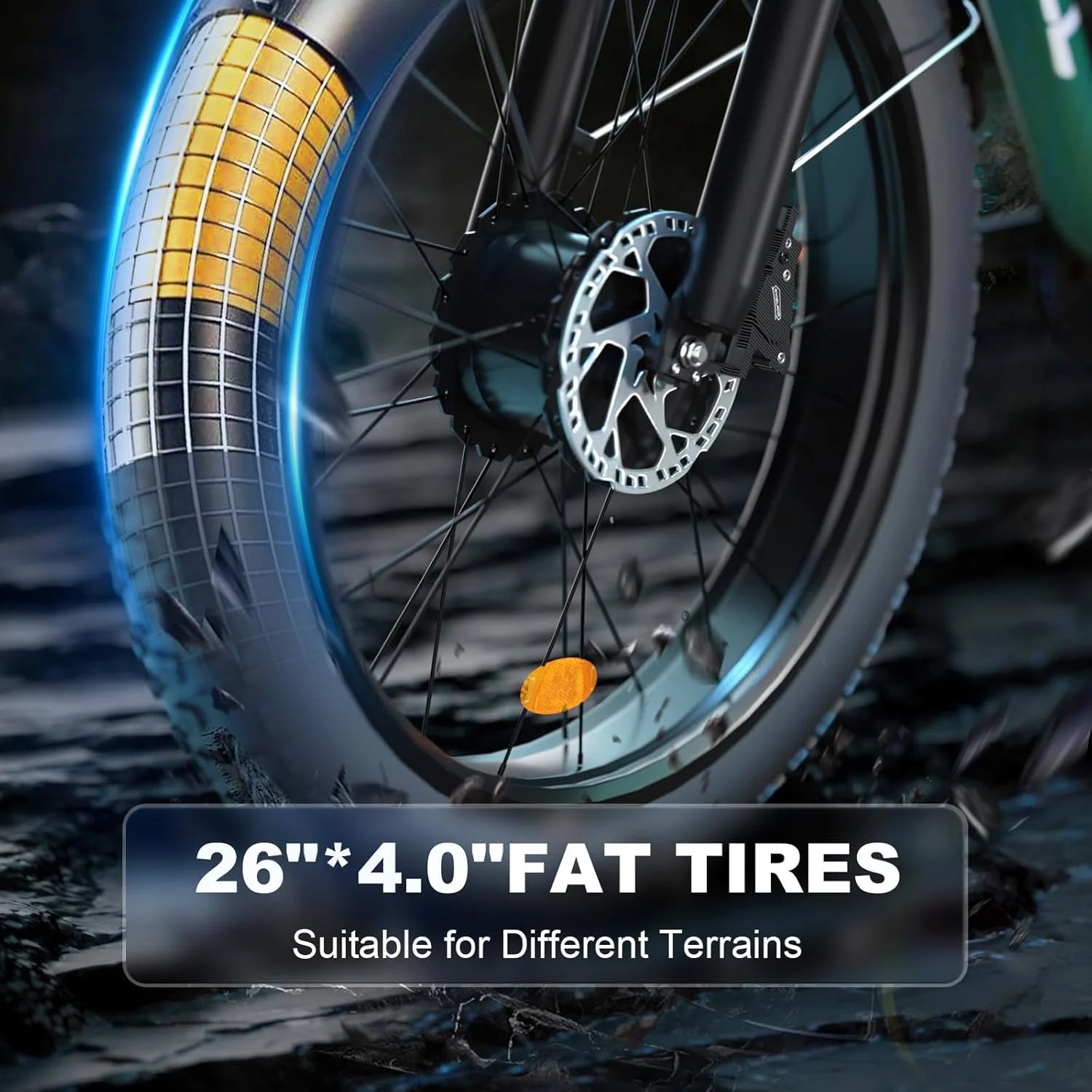 Fat Tire E - Bike 2000W Ebike for Adults, 52V 22.4AH Battery Dual Motor 26" Full Suspension Electric Bicycles 35MPH AWD Mountain E Bike Hydraulic Brakes