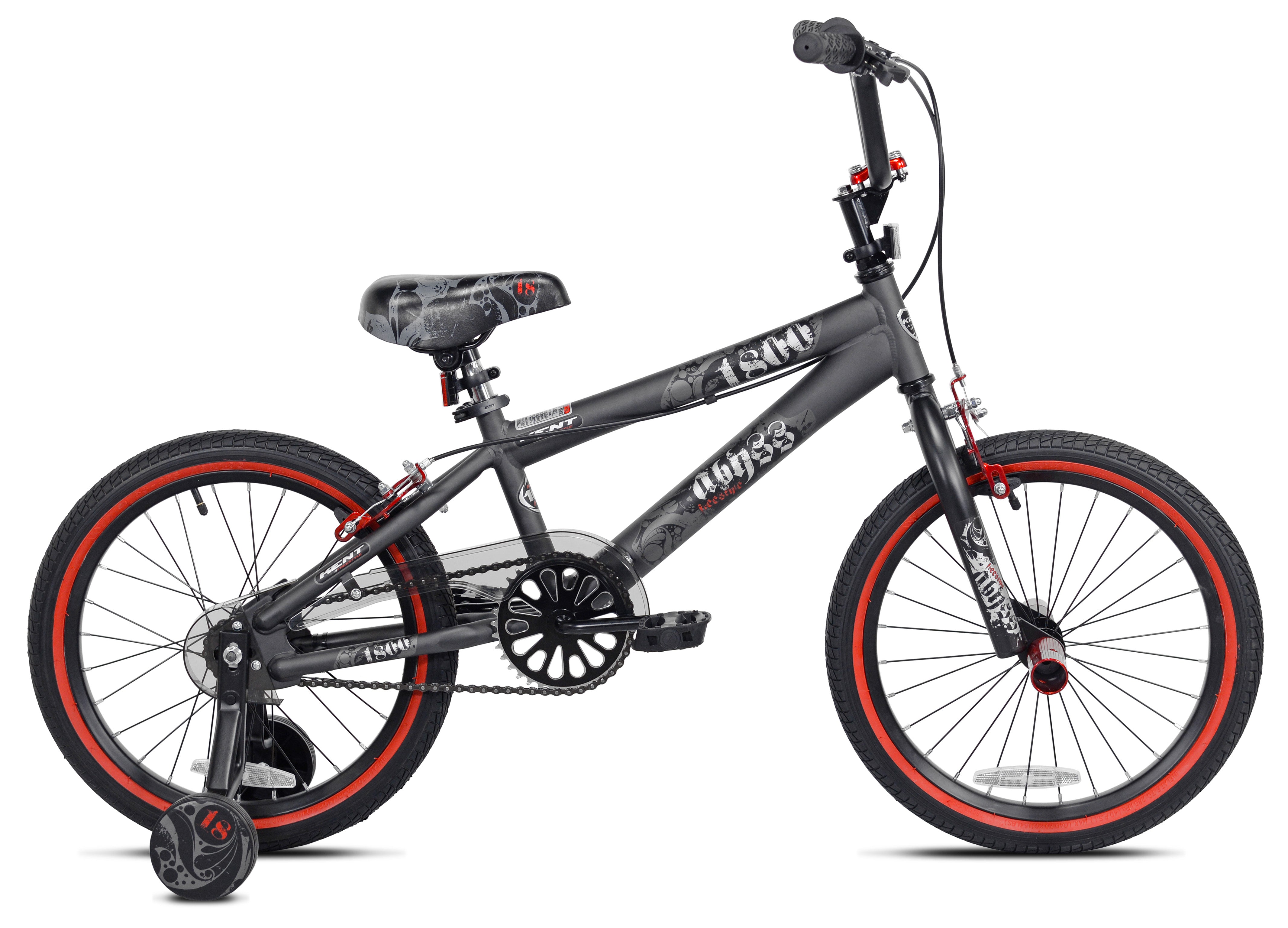 18 In. Abyss Boy'S Freestyle BMX Bike, Charcoal Gray
